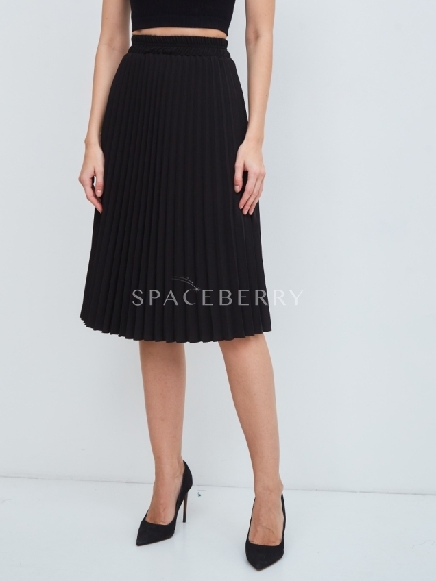 Женская длинная плиссированная юбка миди